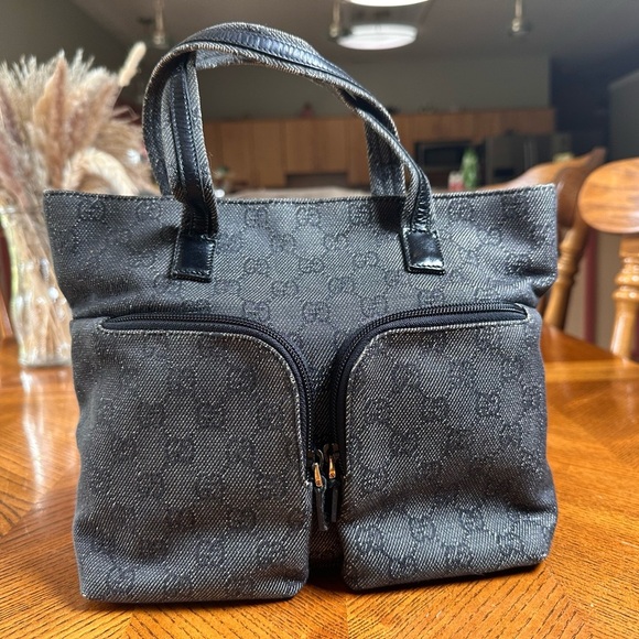 Gucci denim monogram GG handbag - Picture 2 of 10